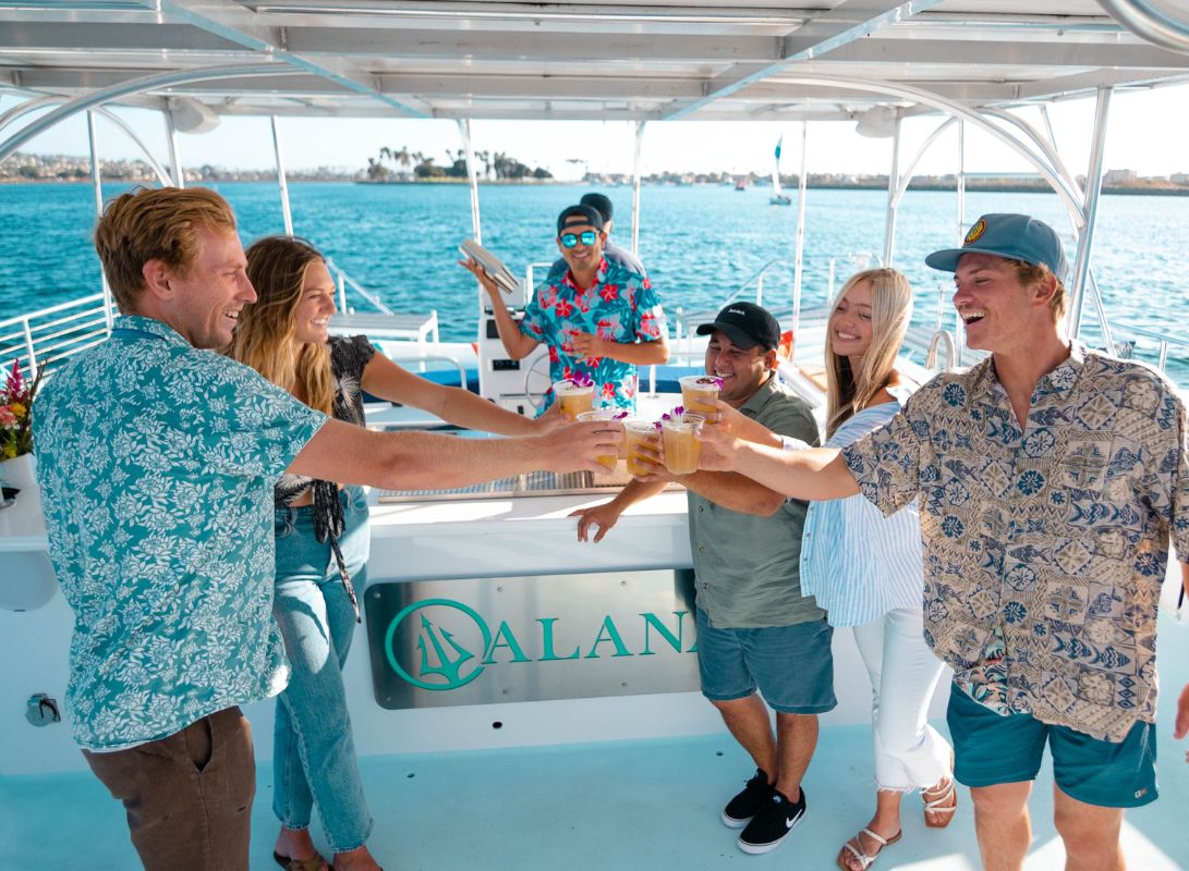 Cheers aboard Alana Yacht Rental