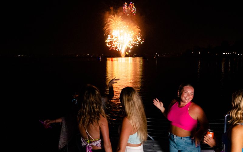 Viewing the SeaWorld Fireworks on Alana Yacht Rental