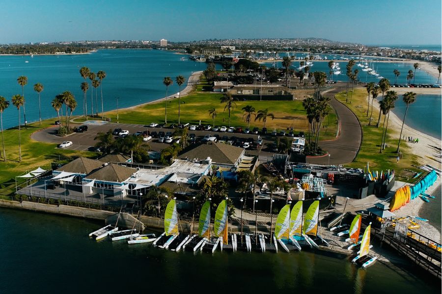 Drone image of Santa Clara Point, San Diego